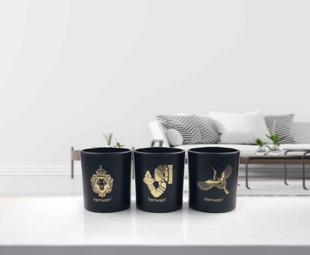 Duftkerzen, Produktdesign für Fernweh³, Marketing Agentur München